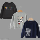 Boys cotton sweatshirt, printed net design, long sleeves, best quality for kids (ages 1-10), made in India