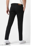 Black regular men's jeans with low price