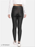 Black cotton blend VICTUS Women's jegging - stylish, comfortable, and curvy fit for western looks