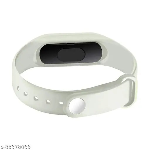 Black silicone LED watch band with a dial