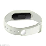Black silicone LED watch band with a dial