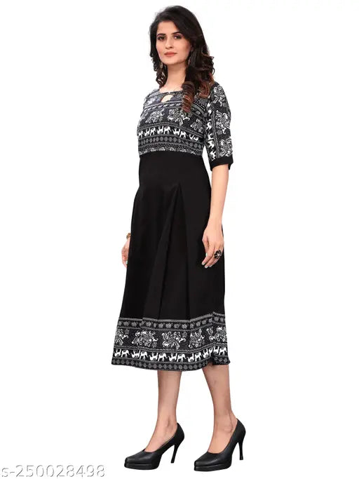Multicolor printed Anarkali kurta with flared Palazzos, relaxed fit crepe dress for parties and festivals