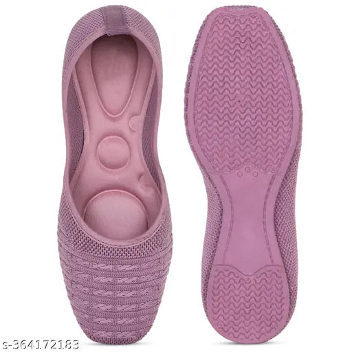 Textured mesh boat shoes for girls and women, ankle loop detail - TROXY Stylish Juttibellyloafers