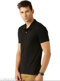 Cotton blend Galatea polo t-shirts pack of 4, solid color short sleeve t-shirts in sizes S, M, L, XL, XXL, made in India