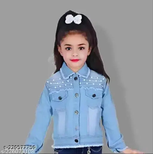 Blue denim jacket with bow, blue denim jacket with bow