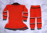 Woolen NAVMAV sweater combo set for bayb girls (1-2 years), features heart fly printed, long sleeve, and stone work design