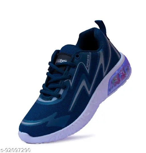 Blue and black Addabok sports running shoes