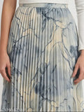Long printed skirt with marble print and an elegant A-line silhouette