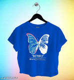 Cotton printed croptop half sleeve (XS-XXL), vibrant style pairs well with joggers and jeans