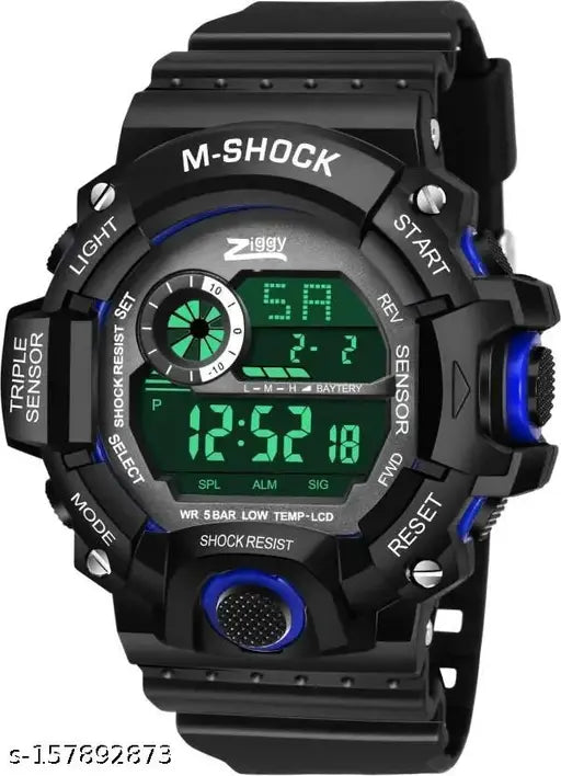 Sports Digital Watch for Boys Special Super Quality Multi-Functional Automatic Black Dial Black Strap Digital Watch - For Boys & Girls