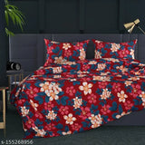 Glace cotton double queen bedsheet, premium quality with pillow covers, 100x90 inches, made in India