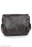 Black leather GUKA Girls women sling bag with adjustable strap