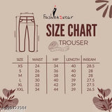 Black bell-bottom trousers from Fashion2wear, size chart included
