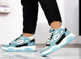 Comfortable daily wear sneaker high boot, black and white with white laces