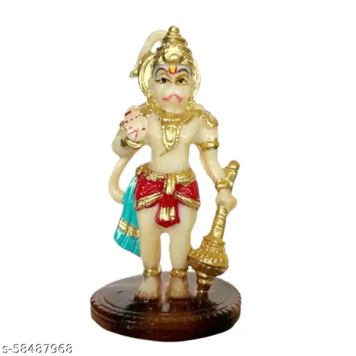 ABS Lord Hanuman idol, 4-inch for car dashboard & home decor - vibrant Indian God Maruti statue in pack of 1