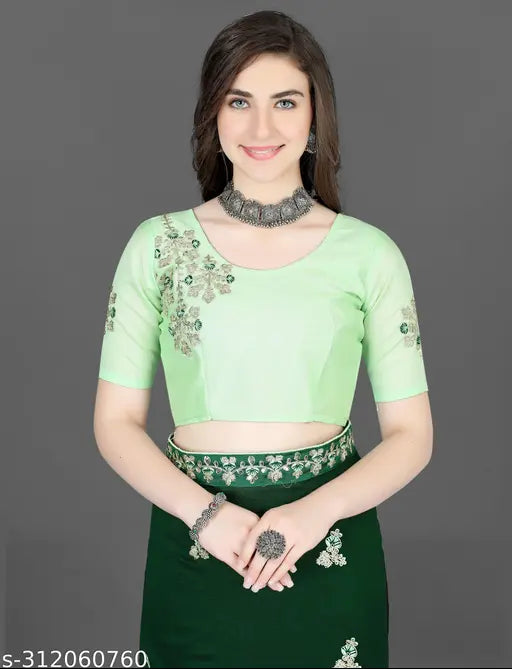 Exquisite Vichitra Silk embroidered sari with frill and sequence work, perfect for every occasion