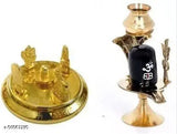 White brass Shivlingam/Shaligram with Shiv Parivar Yantra, eye-catching home decor for Pooja and gifting