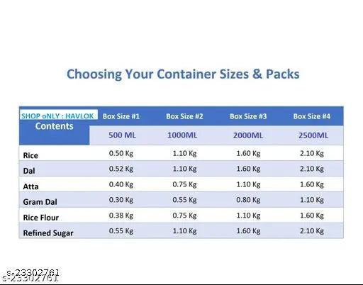 Havlok 1500ml airtight space-saving storage jar set with 12 jars, modular design