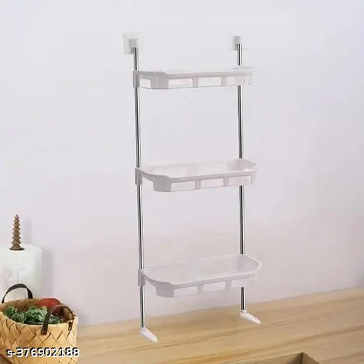 Stainless steel multipurpose kitchen rack with baskets