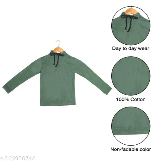 MYO Boy's Full Sleeve Cotton Blend Hooded Neck Comfortable Solid Hoodie Sweatshirt Pack of 2