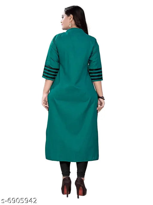 Women's plus size cotton combo kurti set (pack of 2), solid combo of M, L, XL, XXL, 4XL, 5XL, 6XL in three-quarter sleeves design, new Indian embroidered kurtis at low rate and low price