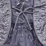 Grey net frock dress for little princesses | Silver Kraft, India