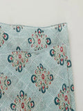 Blue and white patterned cotton printed straight kurta palazzo dupatta set