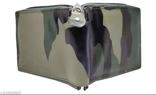 Brown faux leather men's bifold wallet, compact with ID window, coin pocket, and multiple card slots. Top-selling trendy design for parties or formal events. Ideal for travel and everyday use. Made in India