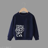 Boys cotton sweatshirt, long sleeves, printed net design. High-quality kids' apparel for ages 1-10 years, made in India