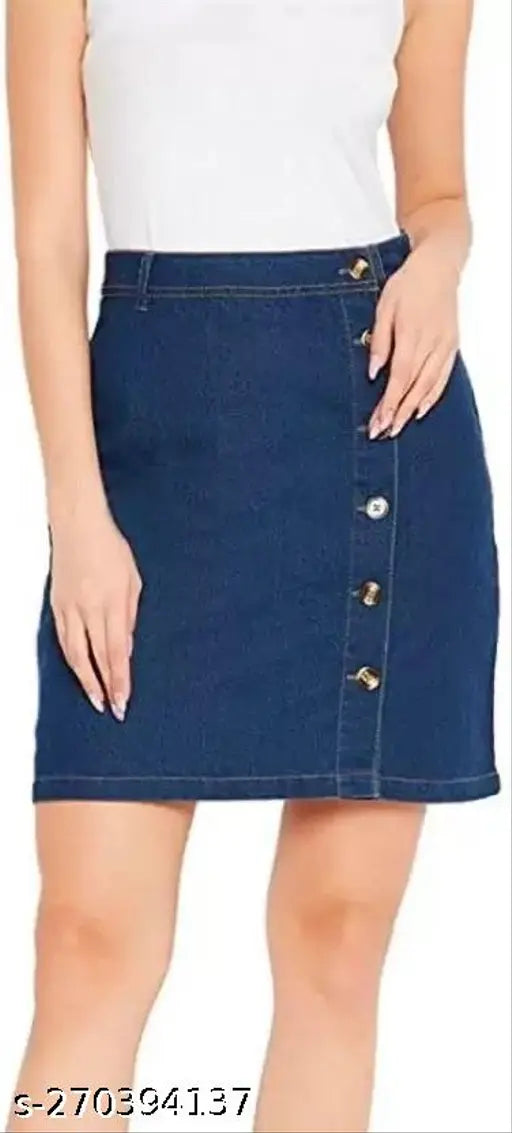 Denim button-up shirt