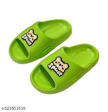 EVA rubber cartoon character slippers for kids indoor bathroom use, assorted sizes from 4.5-9 years