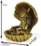Golden Bal Gopal Krishna Aluminum showpiece, 9cm Indian decorative art for home ornament