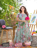 Heavy quality Georgette floral printed Anarkali gown, ideal for women's partywear and weddings