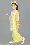 Suhana Kolkata Girl Chiffon kurta set, Indian mirror work design for girls aged 3-11 years