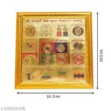 Gold-plated Hawai Yantra wooden photo frame for worship, 105x105cm, lightweight and durable with acrylic protection