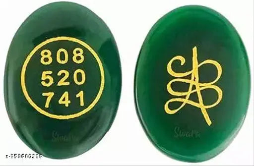 Green Jade Aventurine Zibu Coin, natural, ancient healing symbol of abundance, attracts wealth (India)