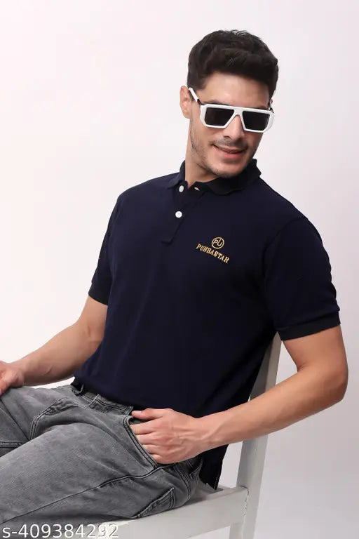 Men's cotton short-sleeved solid t-shirt, available in sizes M-XXXL from India