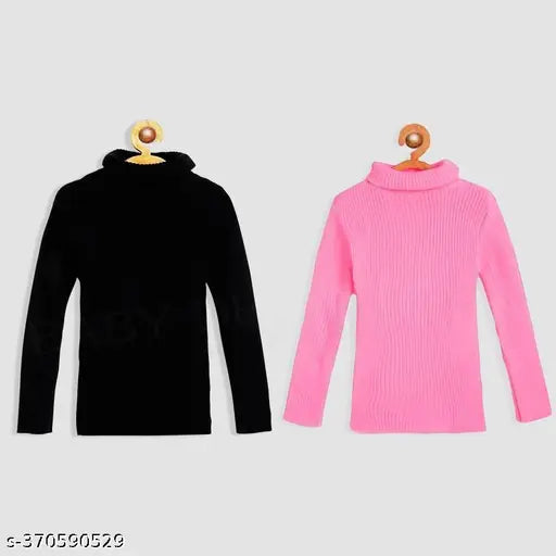 Woolen high neck innerwear sweater pullovers (set of 3) - premium quality wool, soft and skin-friendly for kids winters