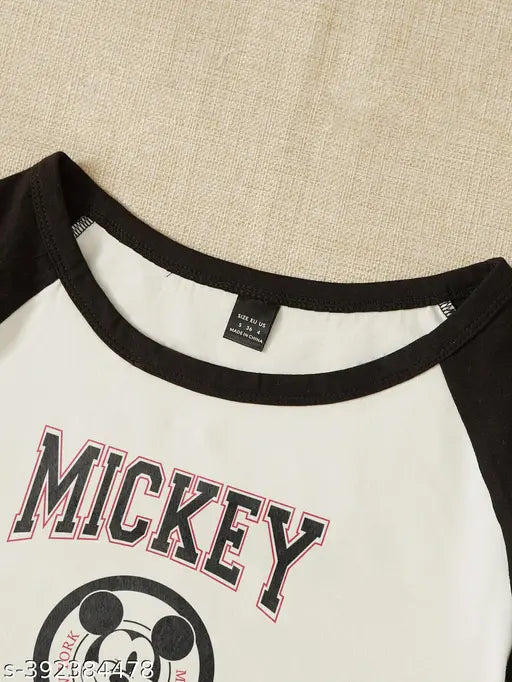 Cotton raglan printed t-shirt, short sleeves, vibrant design. (XS - Bust 34in, Made in India)