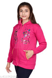 Pink hoodie with a colorful logo on front