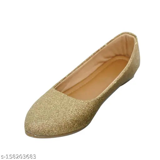 Synthetic leather embellished bellies ballet flats for women, stretchy and breathable, slip-on design in various sizes (IND-3 to IND-8) originating from India