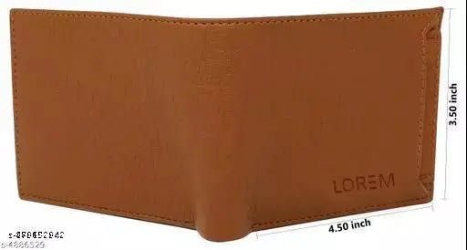 Brown textured two-fold leather men's wallet with premium faux leather finish, featuring 7 card slots, 2 SIM pockets, 2 currency slots, 1 coin box. Ideal for gifting on various occasions like Diwali, Birthday, Dhanteras, Wedding, Anniversary, Rakshabandhan. Compact size fits easily in pocket or travel bag. Handcrafted in India