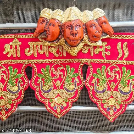 Panch Mukhi Hanuman Ji poly resin idol, Indian mythology symbol for protection, wealth, knowledge, & peace