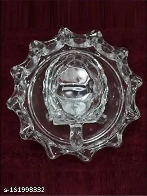 Clear crystal turtle Feng Shui showpiece, enhances career luck and prosperity, Indian crafted