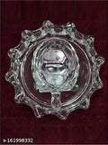 Clear crystal turtle Feng Shui showpiece, enhances career luck and prosperity, Indian crafted
