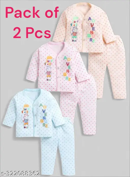 New born baby knight suit set, cotton blend full sleeves (PACK OF 2), high quality Indian-made