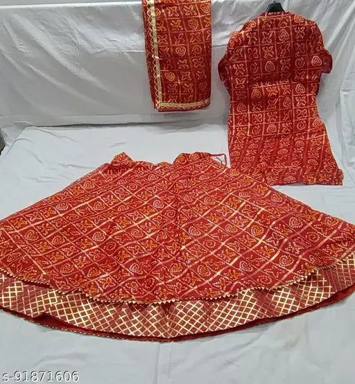 Rajasthani bandhni ghadchola lehenga choli set