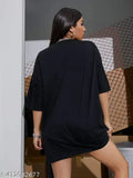 Hifzaa oversized tshirt for womens down shoulder loose fit t-shirt women baggy style Oversize t-shirt