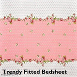 Hometic Trendy floral printed cotton queen size bedsheet with 2 pillow covers, soft, superfine, 320 thread count, fits up to 8-inch mattress