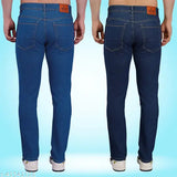 Dyed/washed denim Nivasu Blue Jeans Combo (28waist, 40length), lightweight & comfortable summer essential